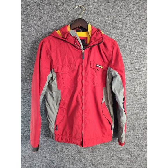 Abercrombie & Fitch Other - Abercrombie & Fitch Kids Outerwear Winter Coat Size XL Hooded Red Yellow 1892